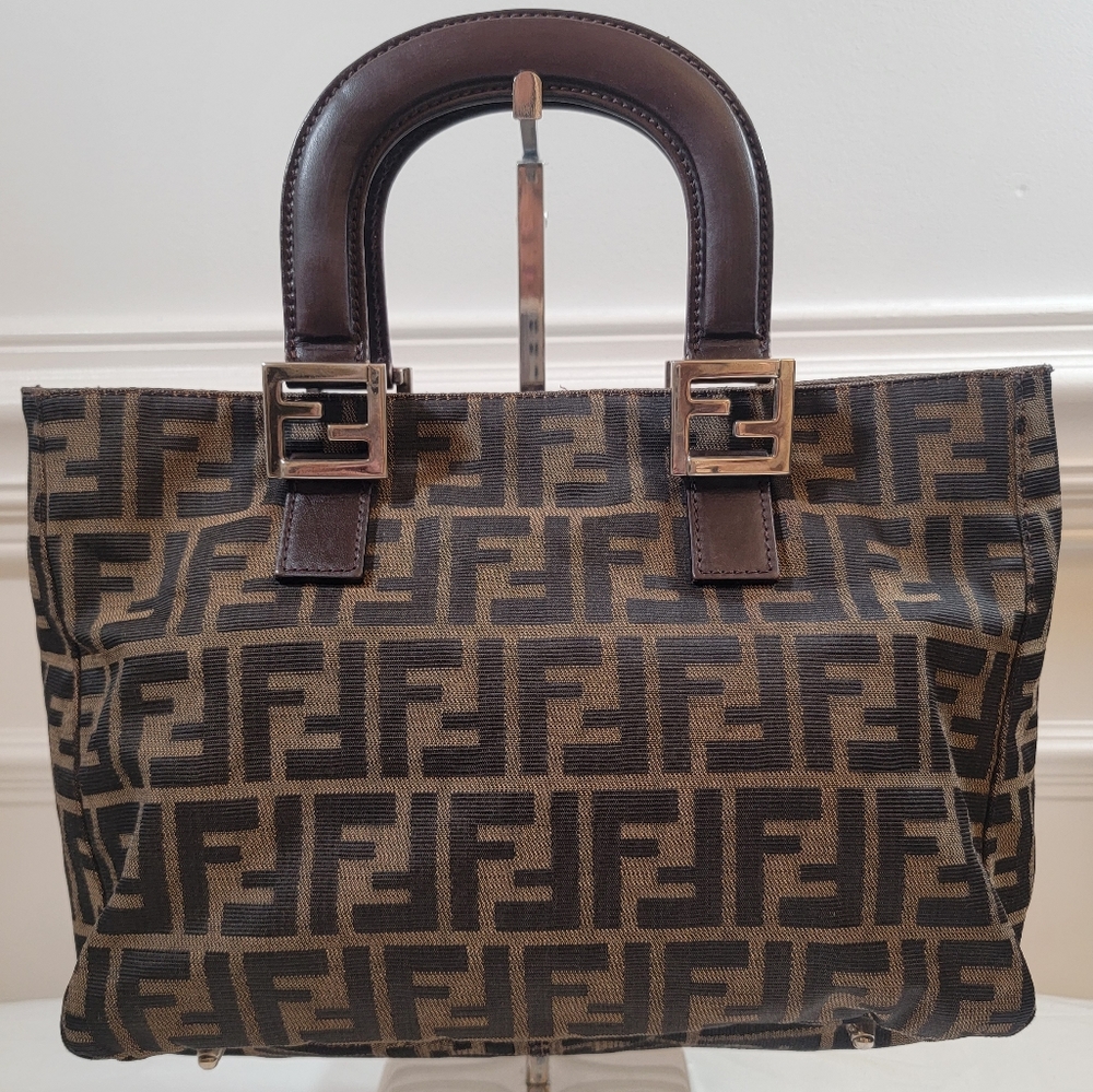 Fendi Vintage FF Top Handle Zucca  Tote